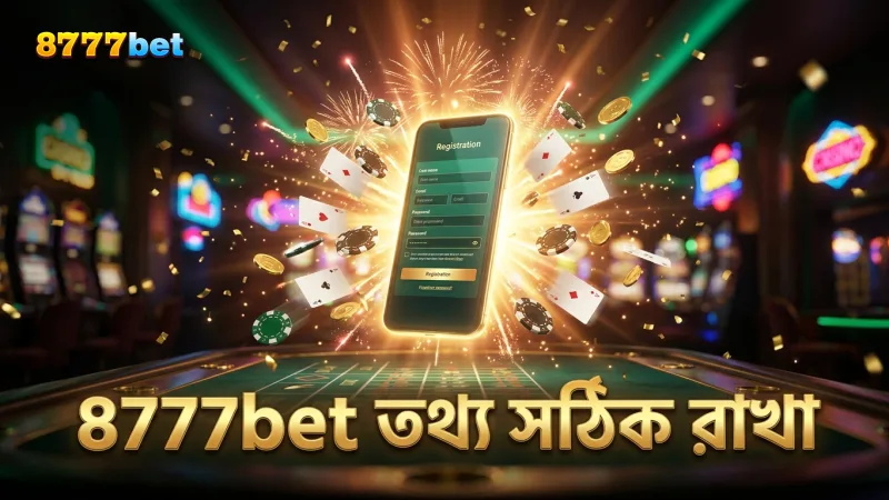 8777bet রেজিস্ট্রেশনে তথ্য সঠিক রাখা অপরিহার্য।